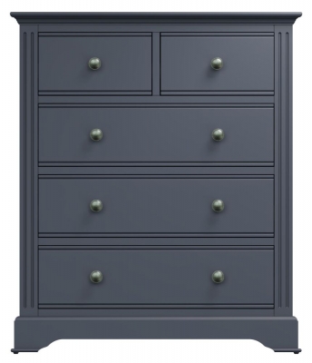 Product photograph of Ashby Midnight Grey Painted 2 3 Drawer Chest from Choice Furniture Superstore