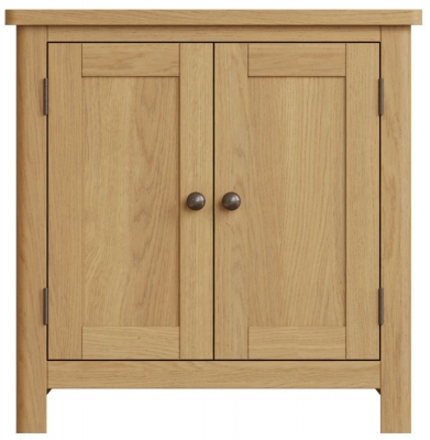 Product photograph of Hampton Rustic Oak 2 Door Sideboard from Choice Furniture Superstore