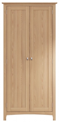Product photograph of Eva Light Oak 2 Door Wardrobe from Choice Furniture Superstore