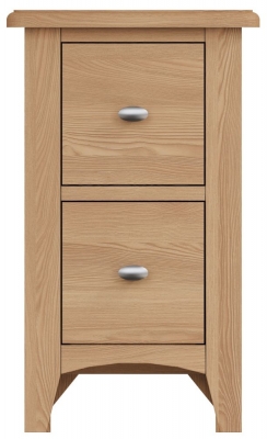 Product photograph of Eva Light Oak 2 Drawer Bedside Cabinet from Choice Furniture Superstore