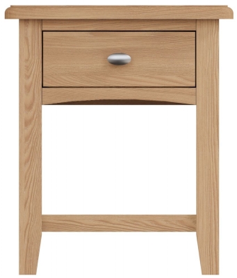 Product photograph of Eva Light Oak 1 Drawer Lamp Table from Choice Furniture Superstore