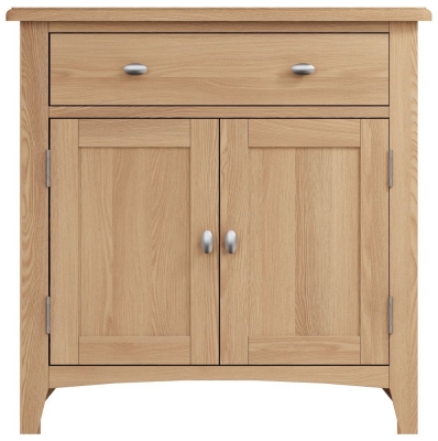 Product photograph of Eva Light Oak 2 Door 1 Drawer Sideboard from Choice Furniture Superstore