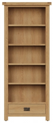 Product photograph of Tucson Oak 1 Drawer Bookcase from Choice Furniture Superstore