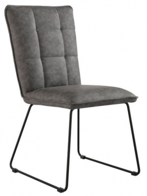 Product photograph of Panel Back Faux Leather Dining Chair Sold In Pairs from Choice Furniture Superstore