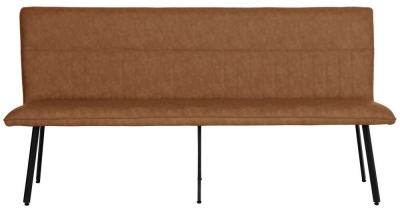 Product photograph of Tan Faux Leather 180cm Dining Bench from Choice Furniture Superstore