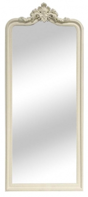 Product photograph of Cream Ornate Leaner Mirror - 80cm X 190cm from Choice Furniture Superstore