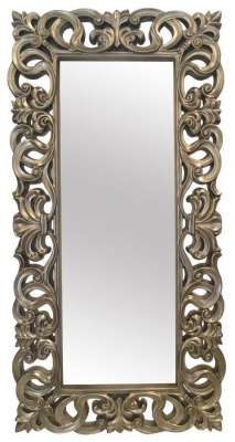 Product photograph of Ornate Silver Leaner Mirror - 89cm X 179cm from Choice Furniture Superstore