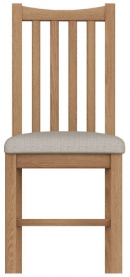 Eva Light Oak Slatted Back Dining Chair (Sold in Pairs)