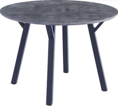 Product photograph of Aleah Grey And Black 110cm Round Dining Table from Choice Furniture Superstore