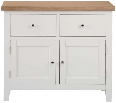 Product photograph of Aberdare Oak And White Painted 2 Door 2 Drawer Standard Sideboard from Choice Furniture Superstore