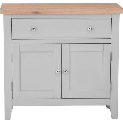 Product photograph of Aberdare Oak And Grey Painted 2 Door 1 Drawer Small Sideboard from Choice Furniture Superstore