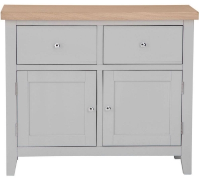 Product photograph of Aberdare Oak And Grey Painted 2 Door 2 Drawer Standard Sideboard from Choice Furniture Superstore