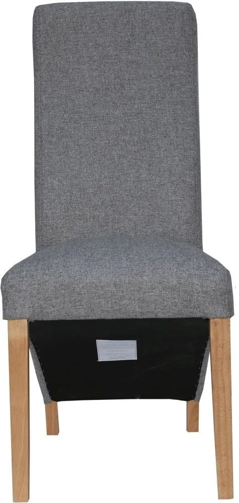 Clearance - Light Grey Fabric Wave Back Fabric Chair (Sold in Pairs) - FS378
