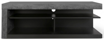 Temahome Detroit Concrete Melamine And Black Tv Stand