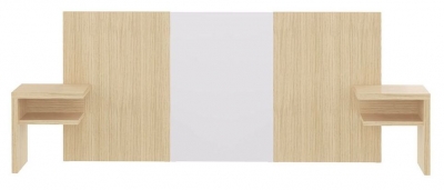 Temahome Hugo Light Oak Melamine 160cm Headboard Comes In White And Anthracite Options