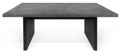 Temahome Detroit Concrete And Black 4 Seater Dining Table