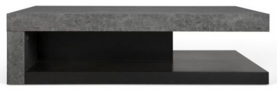 Temahome Detroit Concrete And Black Coffee Table