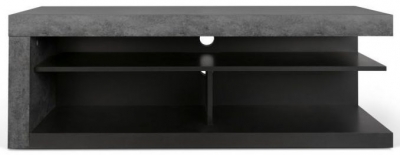 Temahome Detroit Concrete And Black Tv Stand