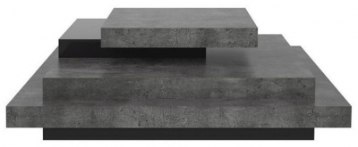 Temahome Slate Concrete And Black Large Coffee Table