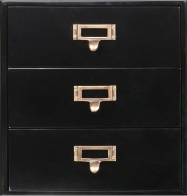 Product photograph of Authentic Models Endless Regency 3 Drawer Black Insert Box - Mf236 from Choice Furniture Superstore