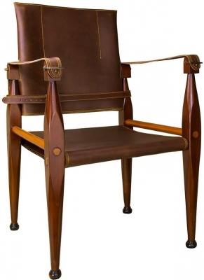 Product photograph of Authentic Models Bridle Leather Campaign Chair from Choice Furniture Superstore