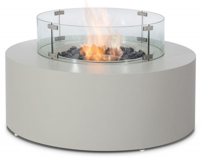 Product photograph of Maze Lounge Pebble Round Gas Fire Pit from Choice Furniture Superstore