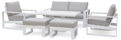 Product photograph of Maze Amalfi White 2 Seat Sofa Set With Rising Table from Choice Furniture Superstore