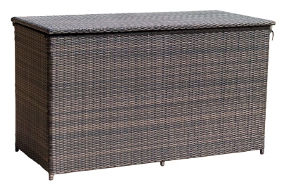 Product photograph of Maze Flat Weave Brown Large Rattan Storage Box from Choice Furniture Superstore