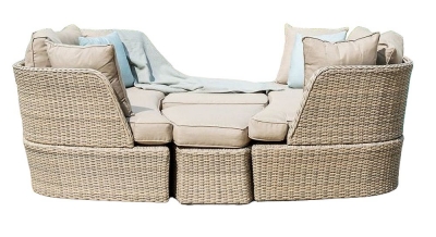Product photograph of Maze Cotswold Rattan Daybed from Choice Furniture Superstore
