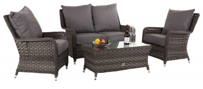 Product photograph of Maze Victoria High Back 2 Seat Rattan Sofa Set from Choice Furniture Superstore