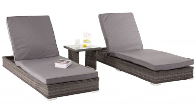 Product photograph of Maze Victoria Rattan Sunlounger Set from Choice Furniture Superstore