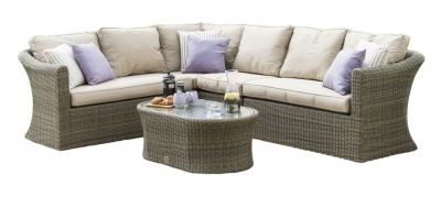 Product photograph of Maze Winchester Large Rattan Corner Sofa Group from Choice Furniture Superstore