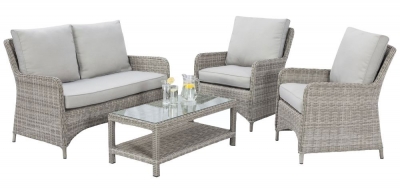 Product photograph of Maze Oxford Heritage Square Rattan Sofa Set from Choice Furniture Superstore