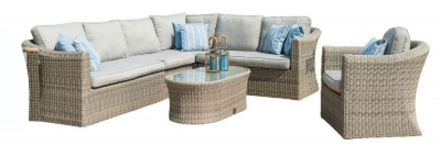 Product photograph of Maze Oxford Large Rattan Corner Group With Additional Armchair from Choice Furniture Superstore