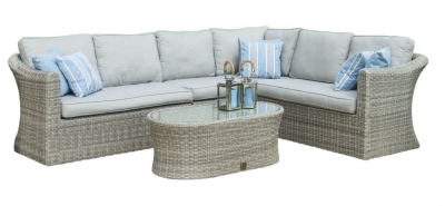 Product photograph of Maze Oxford Large Rattan Corner Sofa Set from Choice Furniture Superstore