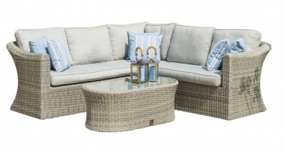 Product photograph of Maze Oxford Small Rattan Corner Sofa Set from Choice Furniture Superstore
