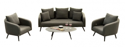 Product photograph of Maze Lounge Outdoor Ambition Charcoal Fabric 3 Seat Sofa Set from Choice Furniture Superstore