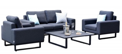 Maze Lounge Outdoor Ethos Fabric 2 Seat Sofa Set with Coffee Table