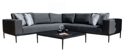 Product photograph of Maze Lounge Outdoor Eve Fabric Corner Sofa Group from Choice Furniture Superstore
