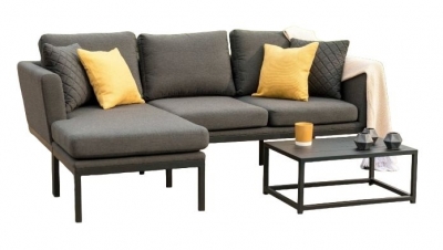Product photograph of Maze Lounge Outdoor Pulse Charcoal Fabric Chaise Sofa Set from Choice Furniture Superstore
