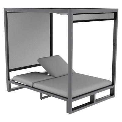 Product photograph of Maze Allure Flanelle Aluminium Cabana Double Sunlounger from Choice Furniture Superstore