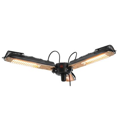 Maze Black 2000w Vulcan Parasol Tri Electric Patio Heater