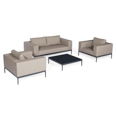 Maze Eve Taupe Fabric 2 Seater Sofa Set With 2 Armchairs And Table