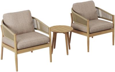 Maze Porto Acacia Wood Lounge Set With 2 Chairs And Side Table