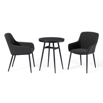 Maze Zest Charcoal 2 Seater Bistro Set With 2 Chairs And Table