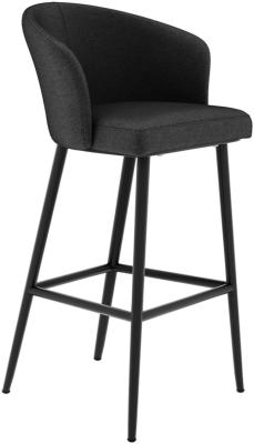 Maze Zen Charcoal Fabric Bar Stool