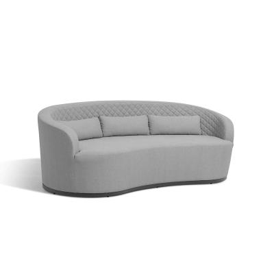 Maze Ambition Flanelle Fabric Curve 3 Seater Sofa Daybed With Footstool