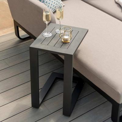 Product photograph of Maze Black Aluminium Side Table from Choice Furniture Superstore