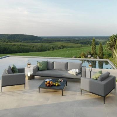 Product photograph of Maze Eve Flanelle Fabric 3 Seater Sofa Set With 2 Armchairs And Table from Choice Furniture Superstore