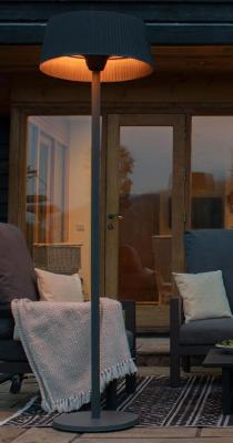 Product photograph of Maze 2100w Lyra Black Freestanding Electric Patio Heater from Choice Furniture Superstore